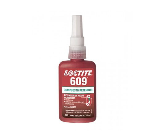 Loctite 609 Compuesto Retenedor, Propósito General - Botella 50 ml